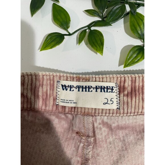 We The Free Gala-Vanting Low Rise Mini Skort Corduroy Pink & White Striped Sz/25 - Picture 10 of 16